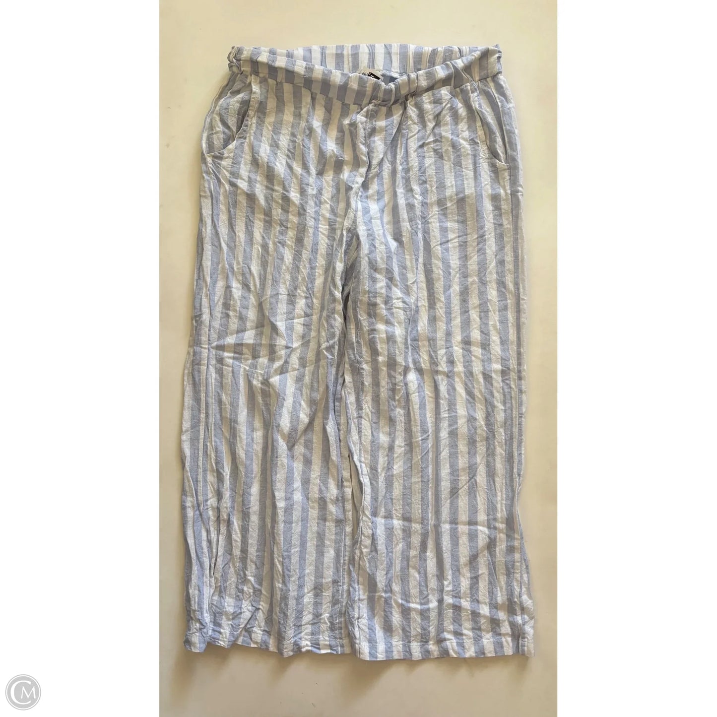 Pants Linen By Cupio In Striped Pattern, Size: M