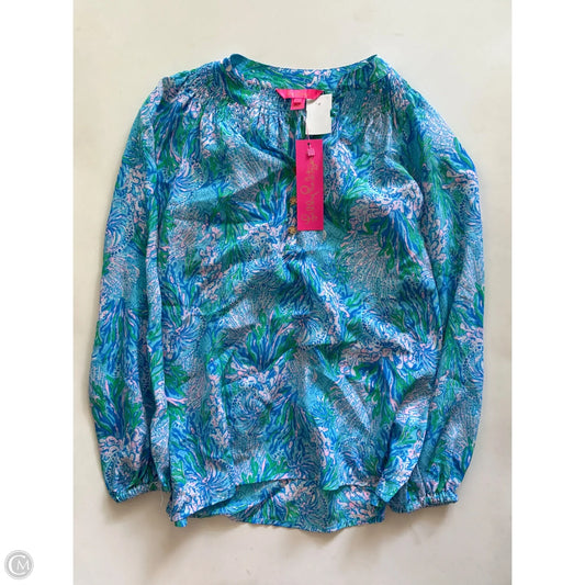 Blouse Designer By Lilly Pulitzer In Blue