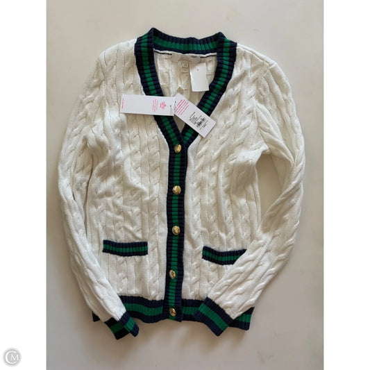 Sweater Cardigan Designer By Lilly Pulitzer In White, Size: Xs