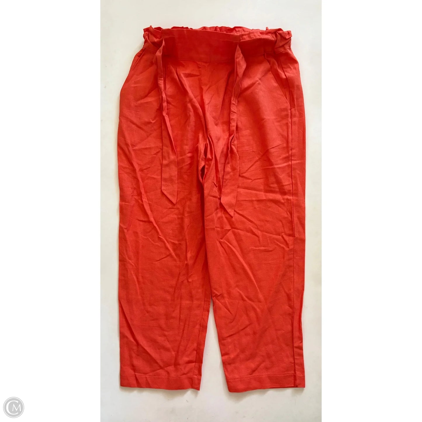 Pants Linen By Calligraphie In Orange, Size: M