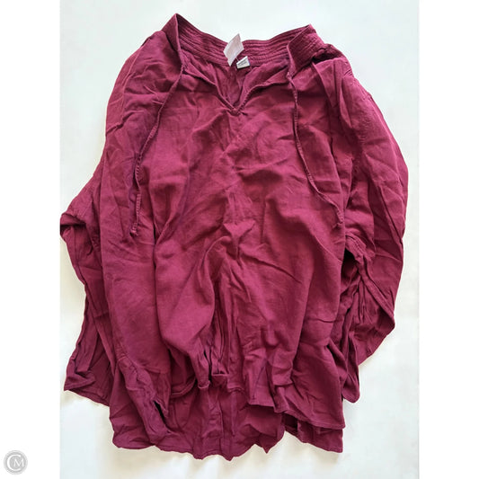 Top Long Sleeve By Old Navy In Maroon, Size: 2x