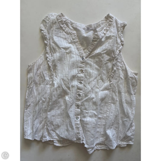 Top Sleeveless By Jane And Delancey In White, Size: 2x