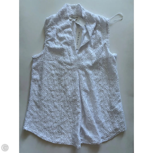 Top Sleeveless By Rio In White, Size: M