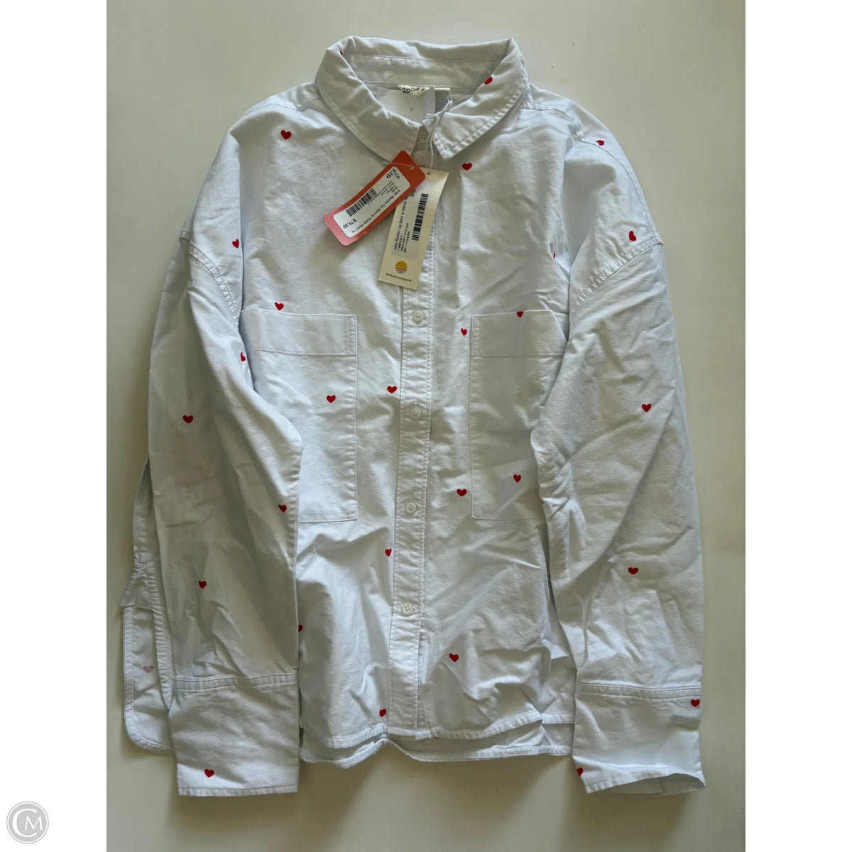 Top Long Sleeve By Sunny In White, Size: M