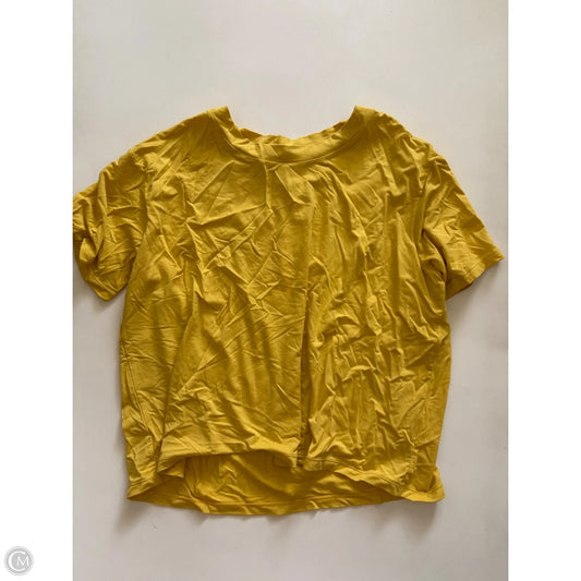 Top Short Sleeve By Cmc In Yellow, Size: M
