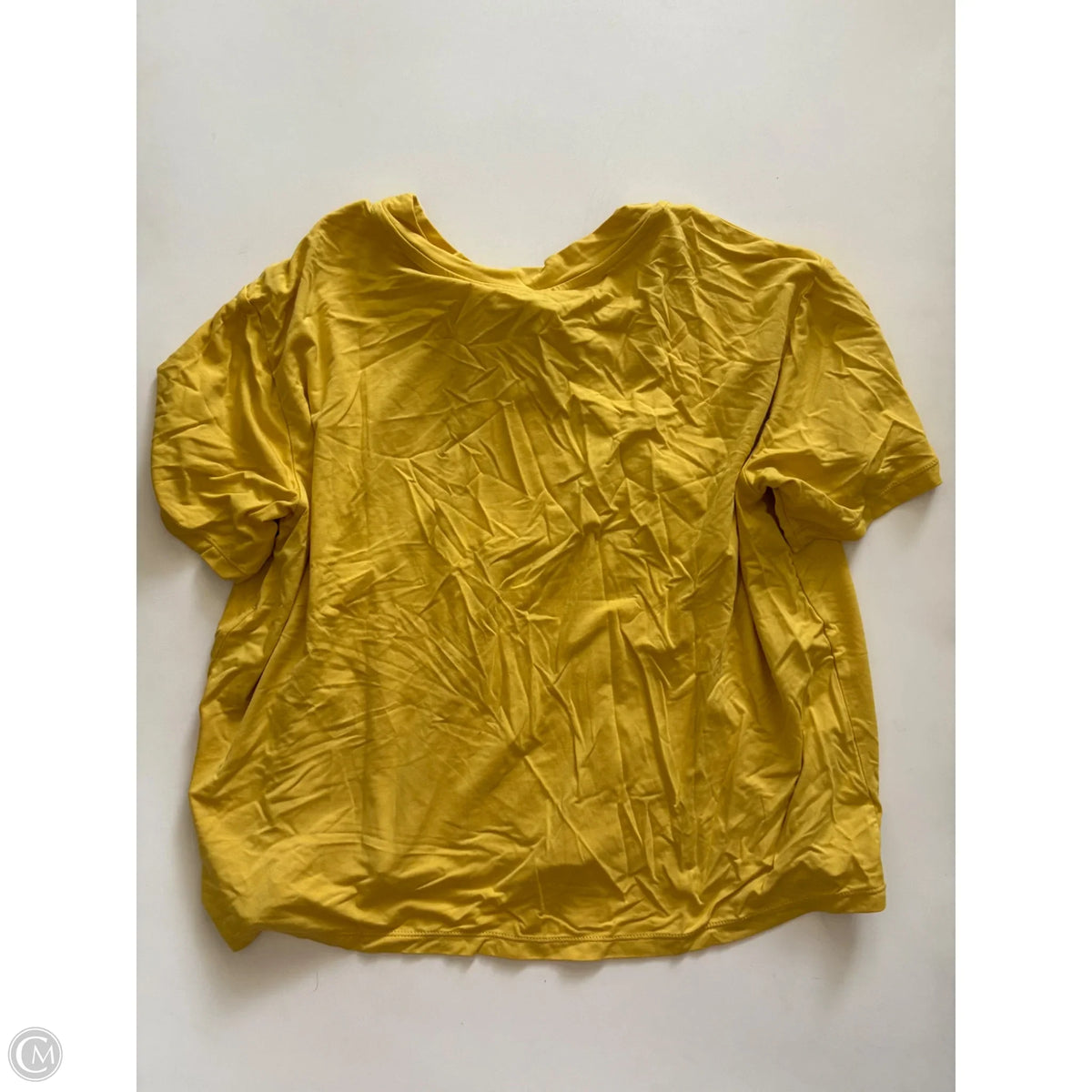 Top Short Sleeve By Cmc In Yellow, Size: M