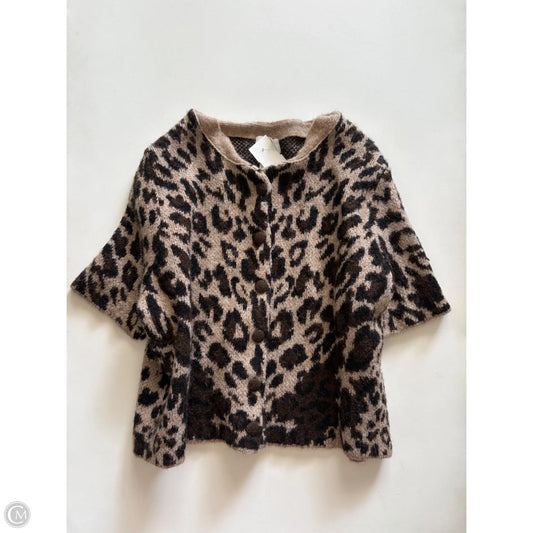 Sweater Short Sleeve By H&m In Animal Print, Size: Xl