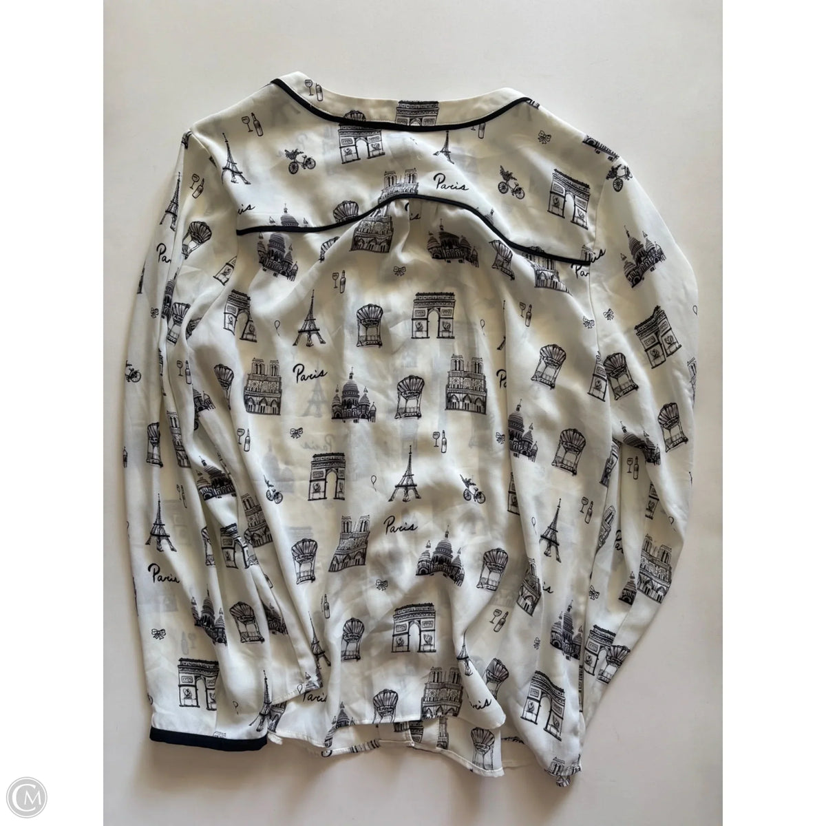 Blouse Long Sleeve By Talbots In Cream, Size: Lp