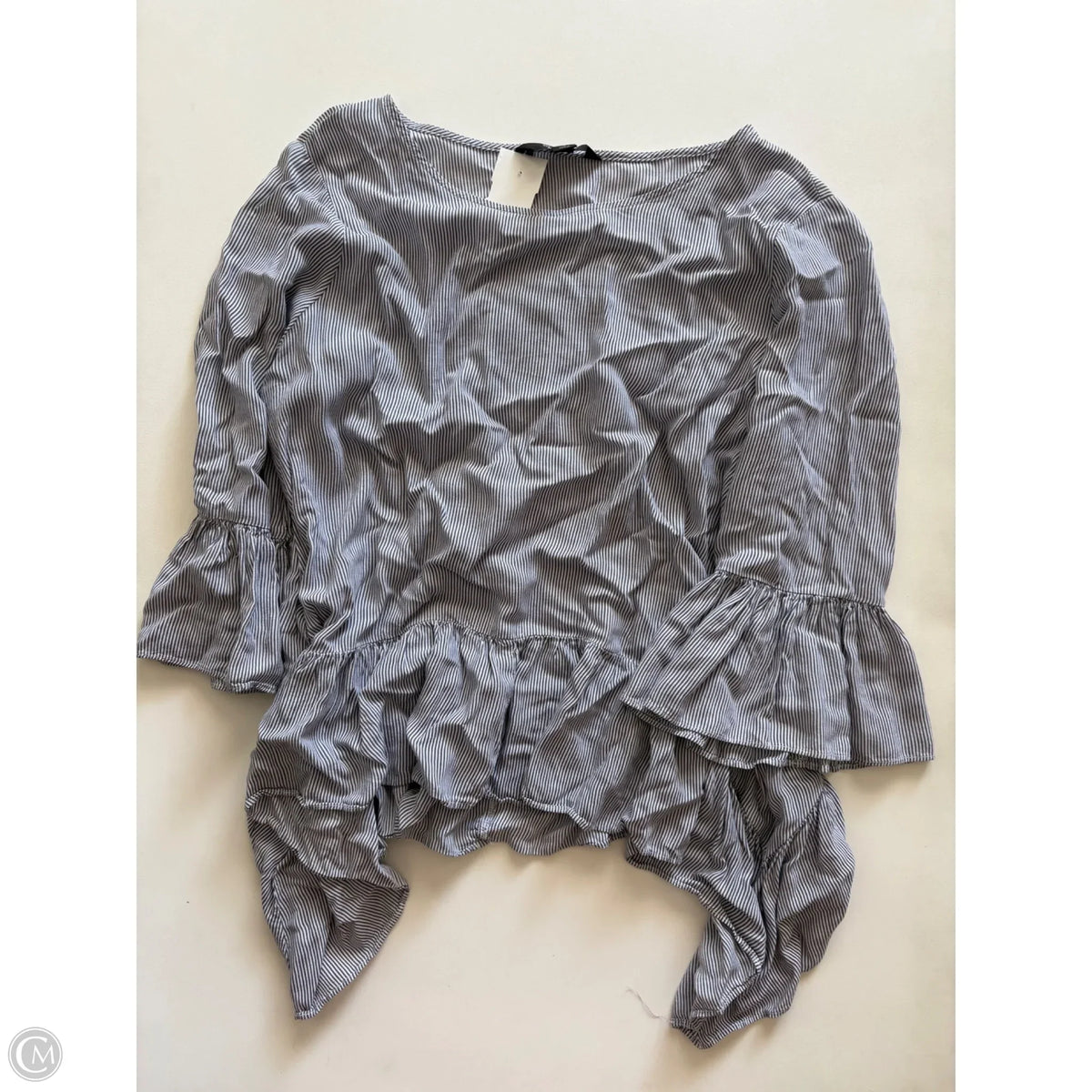 Blouse Long Sleeve By Simply Vera In Striped Pattern, Size: S