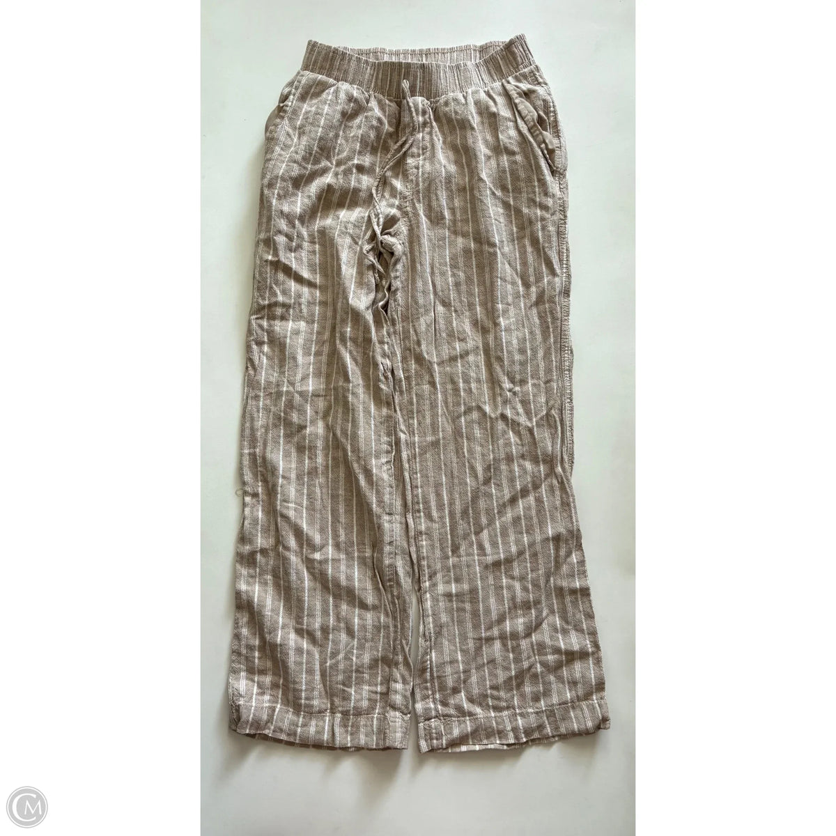 Pants Linen By Briggs In Tan, Size: S