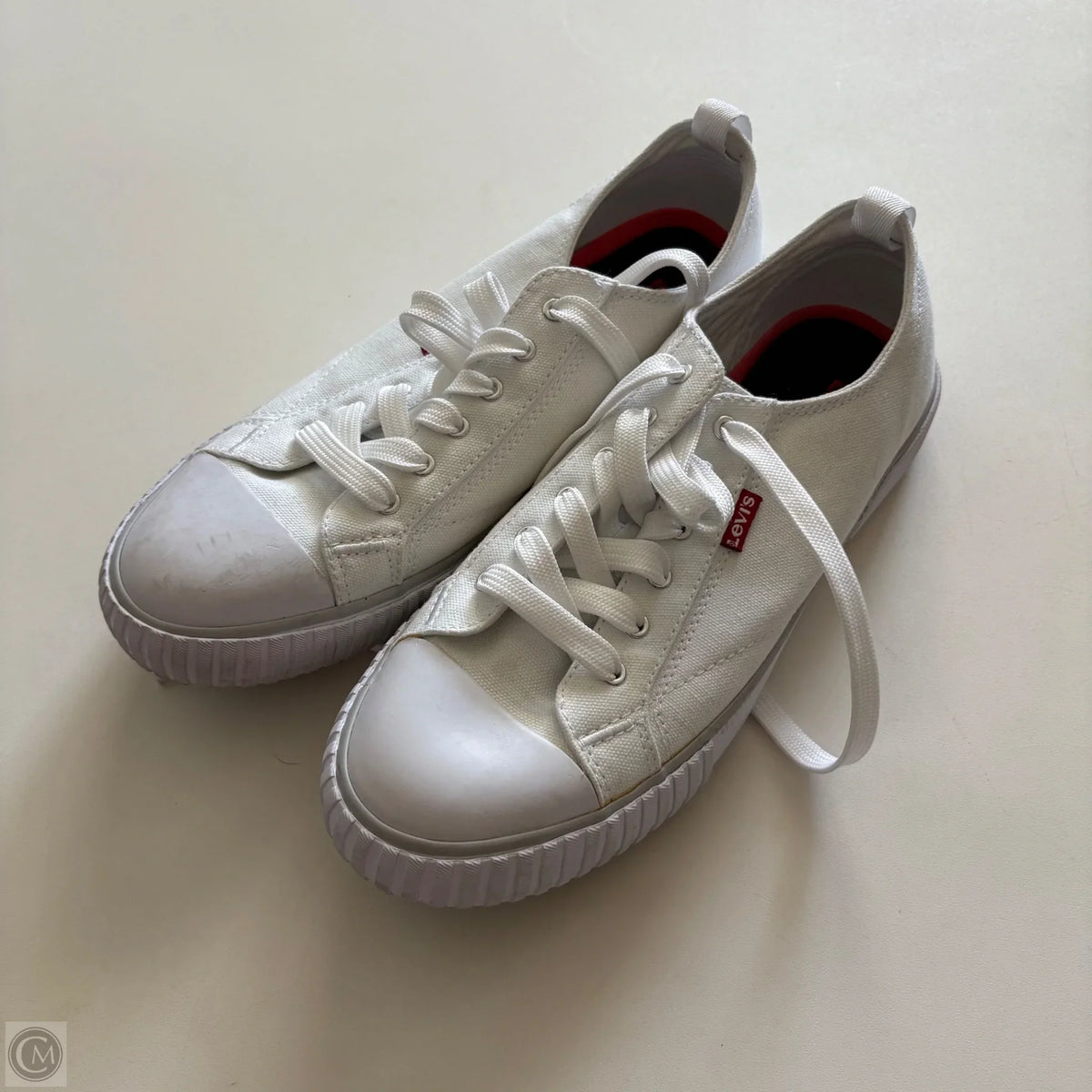 Shoes Athletic By Levis In White, Size: 9