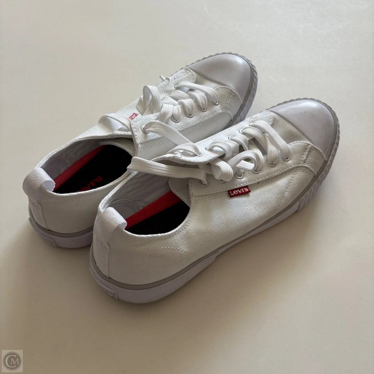Shoes Athletic By Levis In White, Size: 9