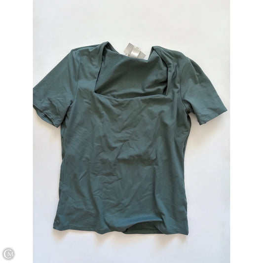 Top Short Sleeve By H&m In Green, Size: M