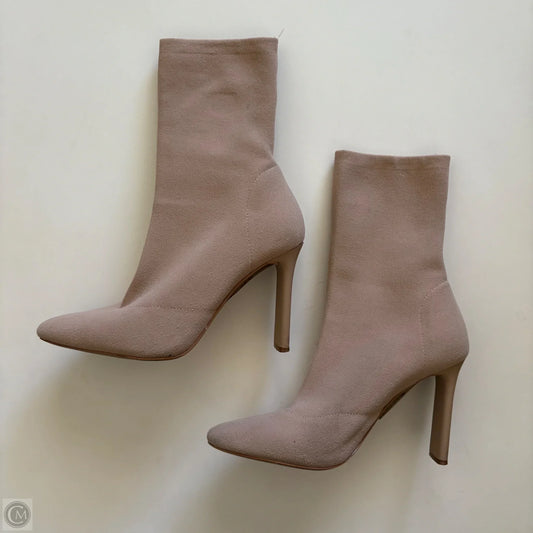 Boots Ankle Heels By Aldo In Beige, Size: 8.5