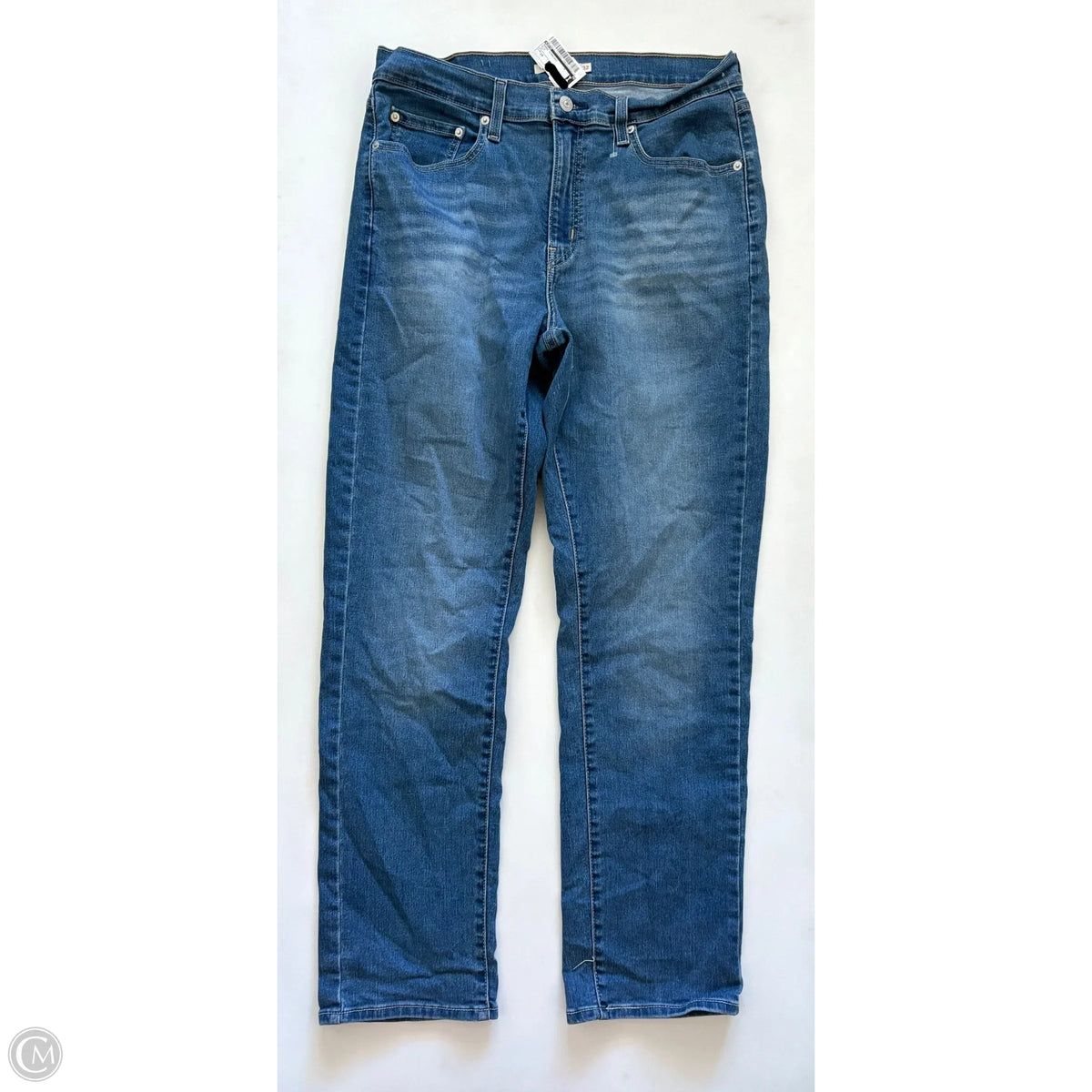 Jeans Straight By Levis In Blue, Size: 14
