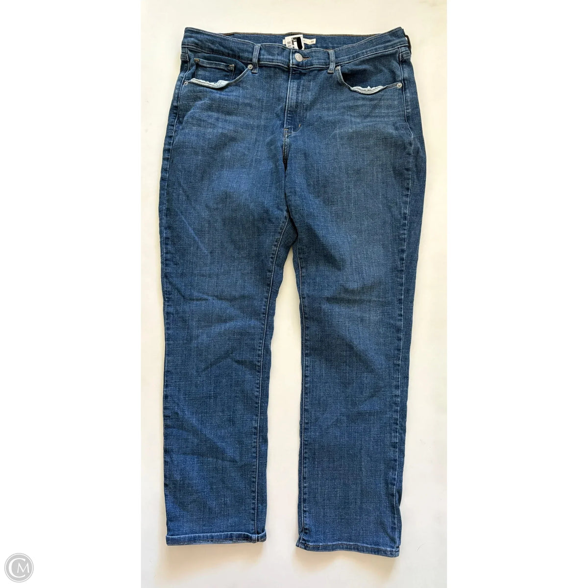 Jeans Straight By Levis In Blue, Size: 14