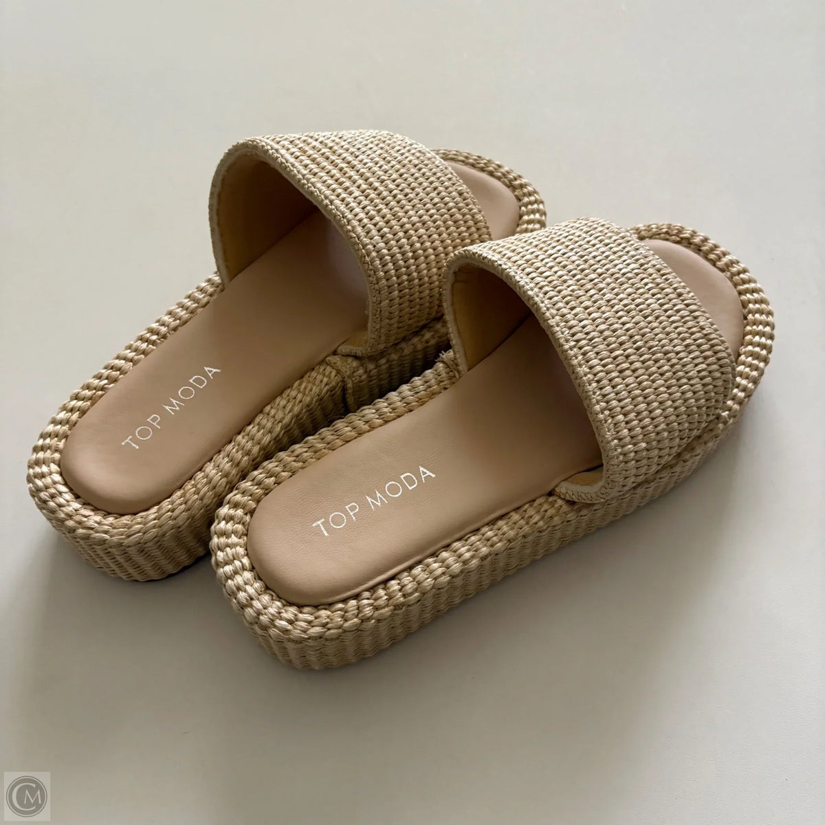 Sandals Flats By Top Moda In Cream, Size: 7