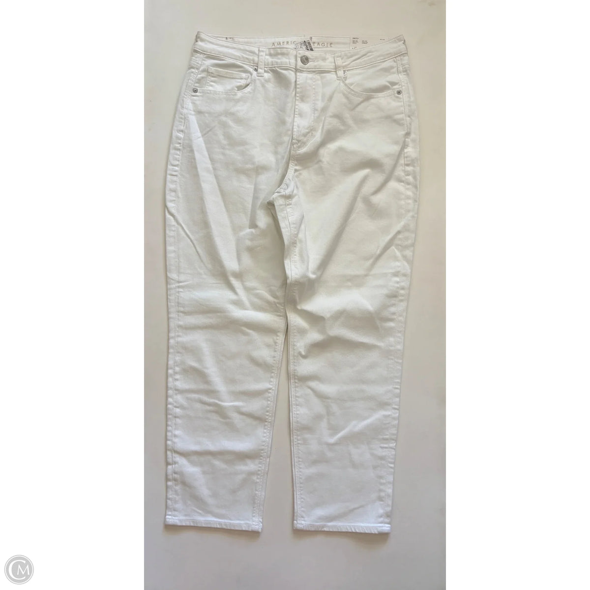 Jeans Straight By American Eagle In White, Size: 12