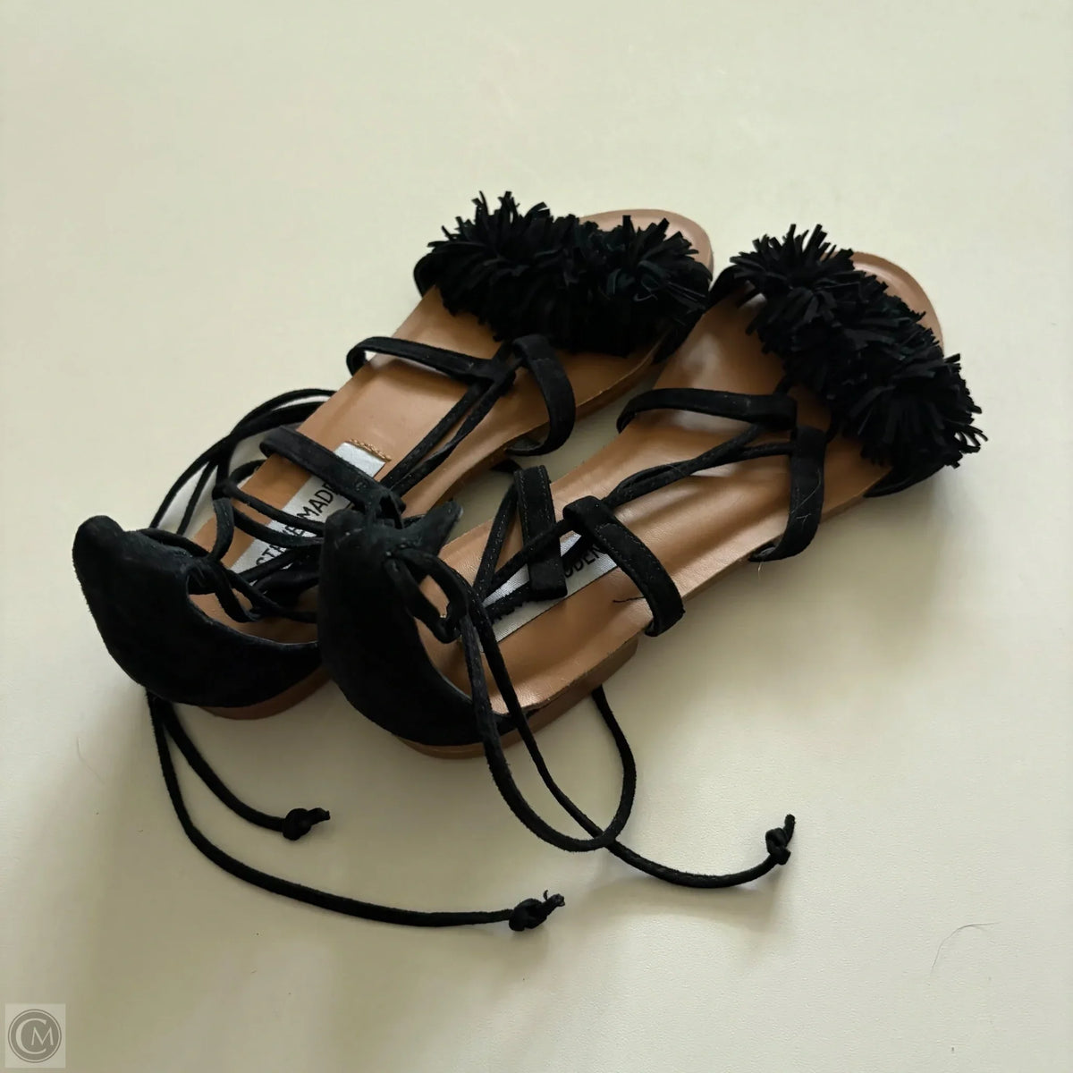 Sandals Flats By Steve Madden In Black, Size: 7