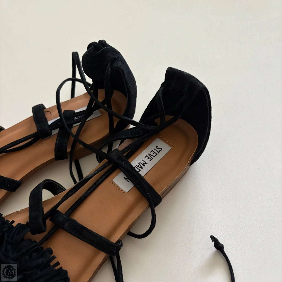 Sandals Flats By Steve Madden In Black, Size: 7