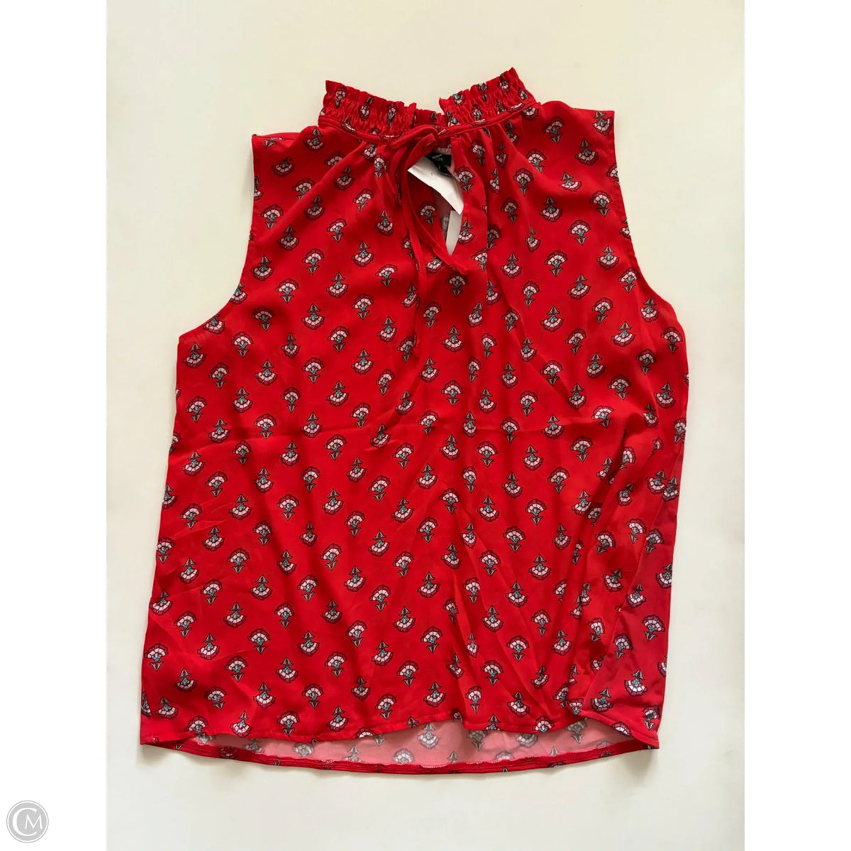 Blouse Sleeveless By Ann Taylor In Red, Size: M