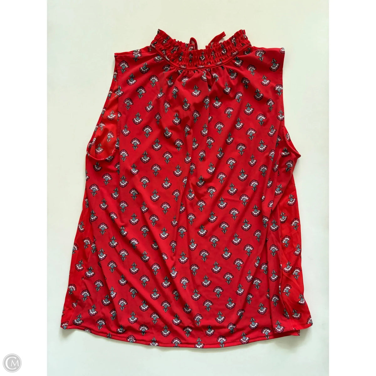 Blouse Sleeveless By Ann Taylor In Red, Size: M