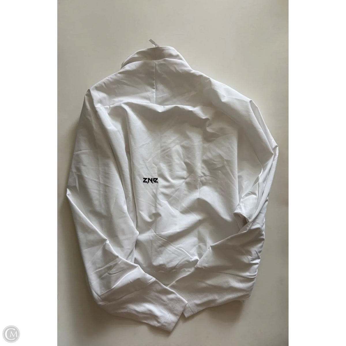 Athletic Jacket By Adidas In White, Size: L
