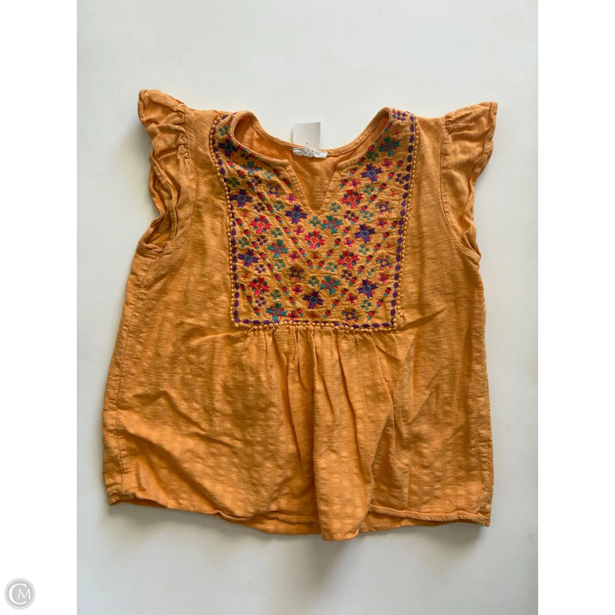 Top Sleeveless By Cmc In Orange, Size: S