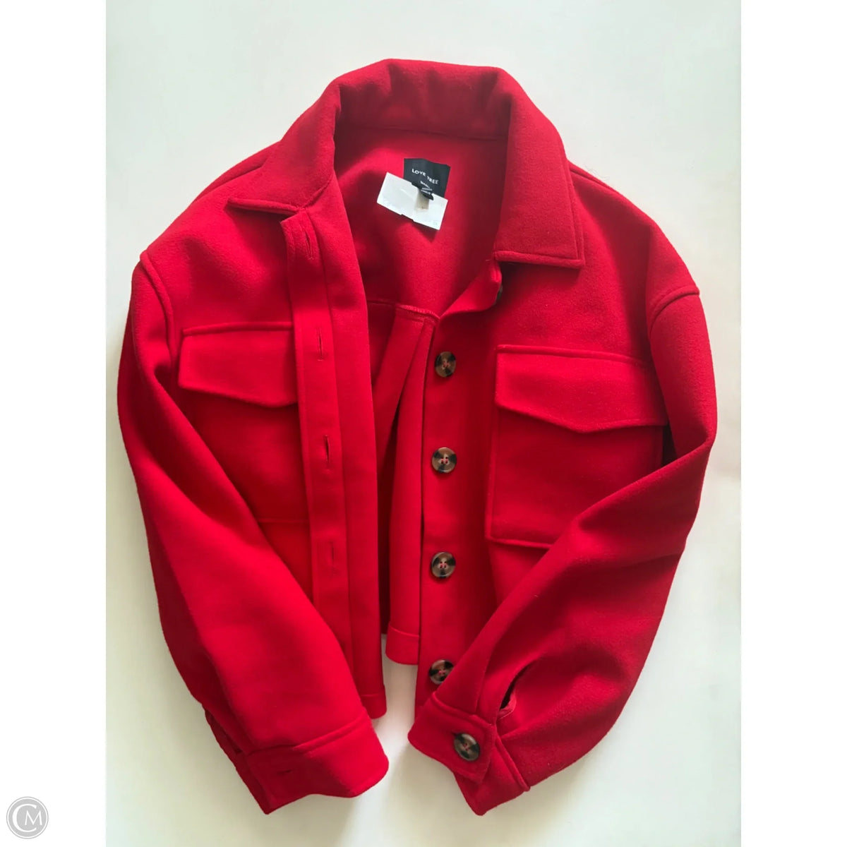 Jacket Fleece By Love Tree In Silver, Size: S