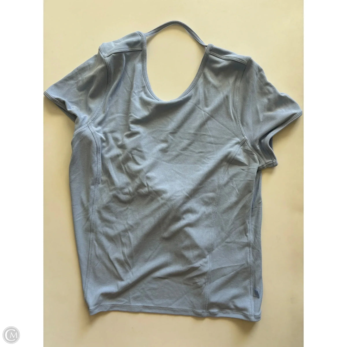 Top Short Sleeve By Lululemon In Blue, Size: 8