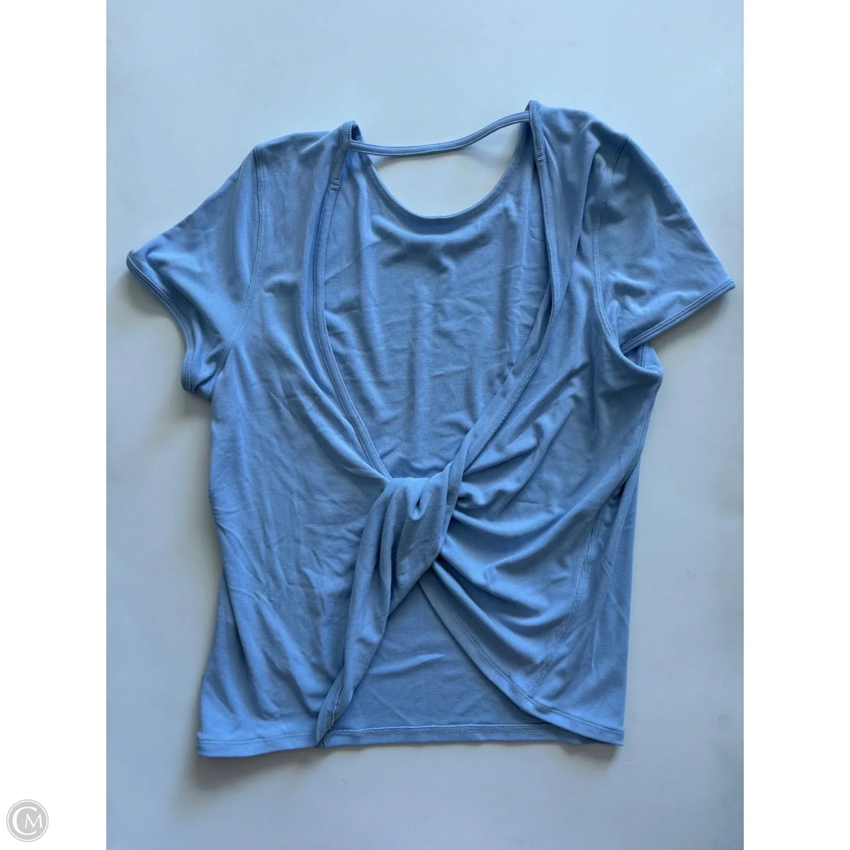 Top Short Sleeve By Lululemon In Blue, Size: 8