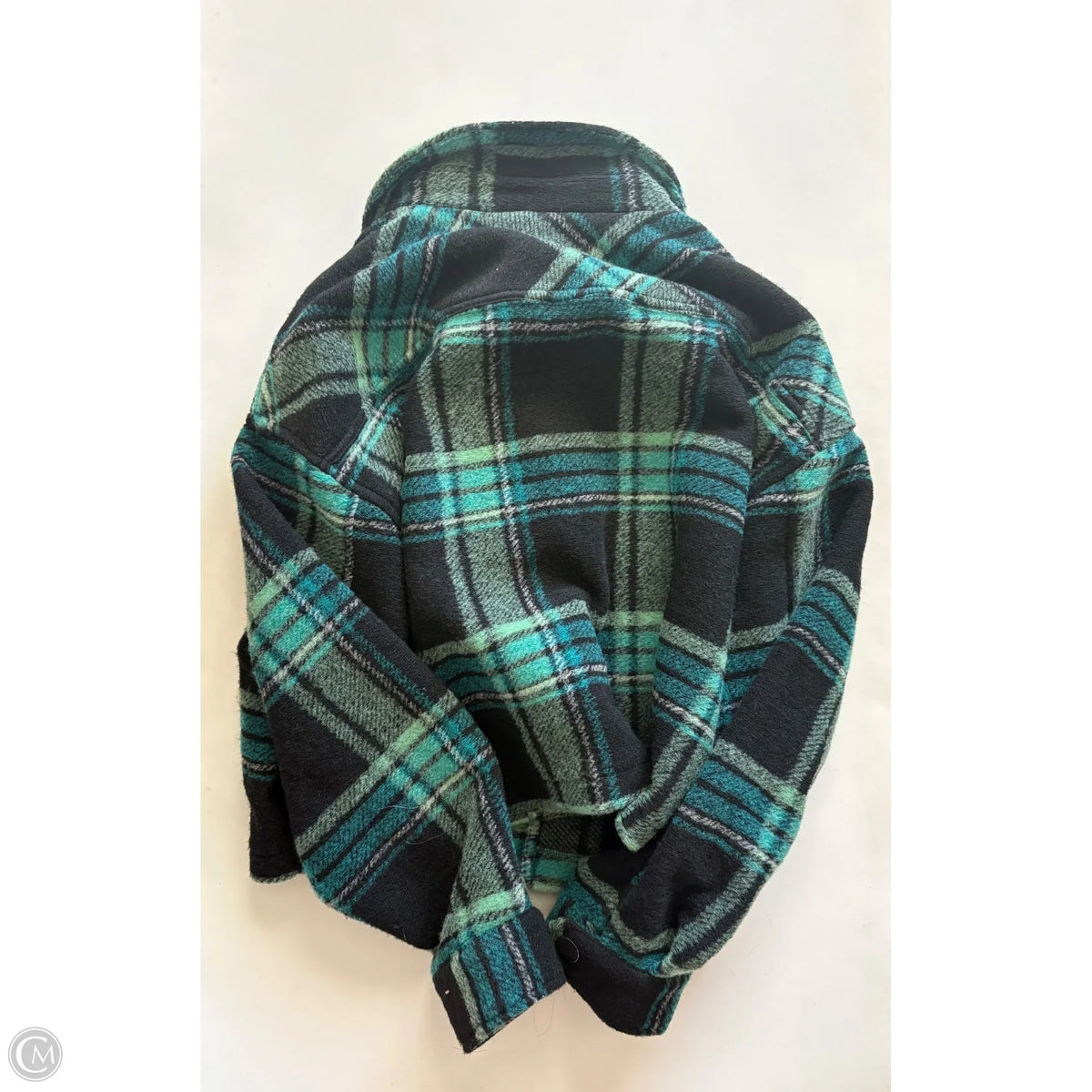 Jacket Fleece By Cece In Plaid Pattern, Size: Xl