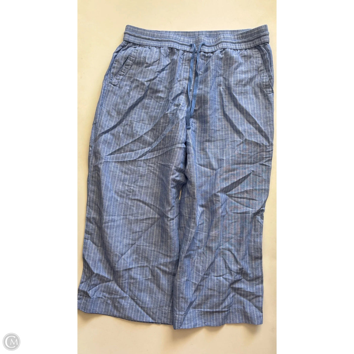 Pants Linen By Talbots In Striped Pattern, Size: L