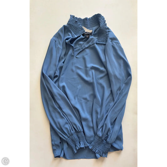 Blouse Long Sleeve By Karen Kane In Blue, Size: Xl