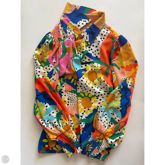 Blouse Long Sleeve By Clothes Mentor In Multi-colored, Size: Xl