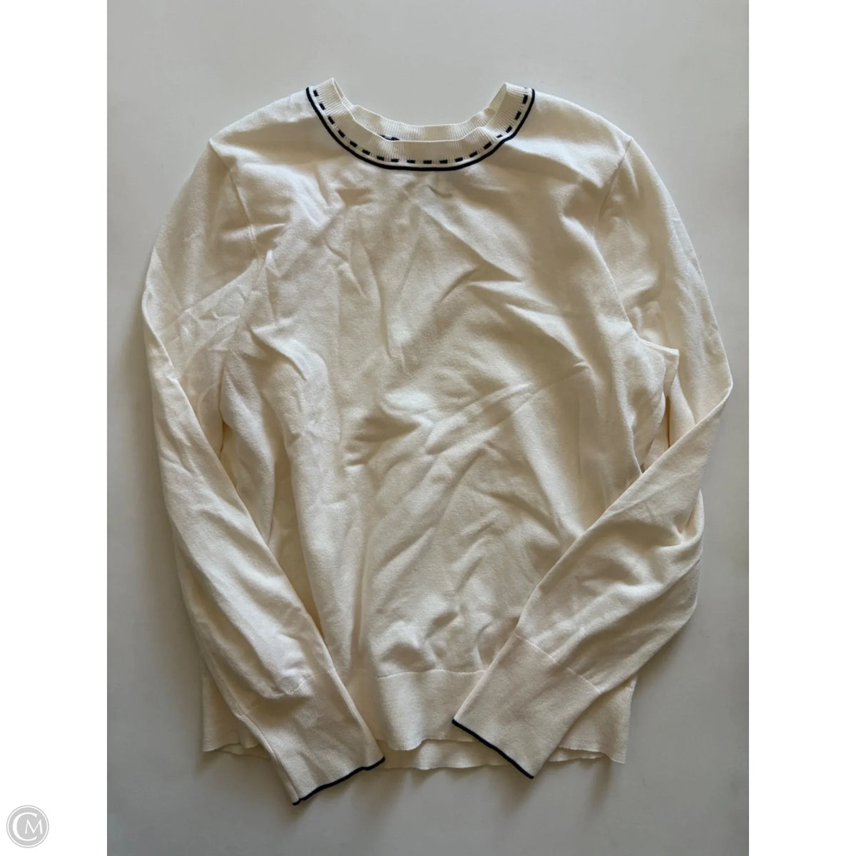 Sweater By Loft In Cream, Size: L