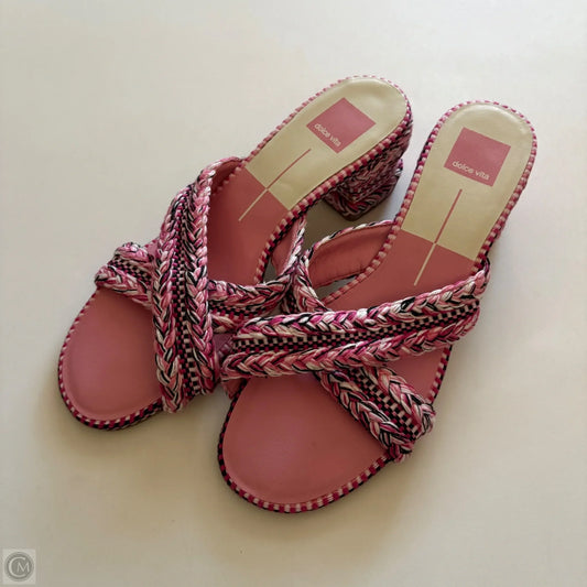 Sandals Heels Block By Dolce Vita In Pink, Size: 9.5