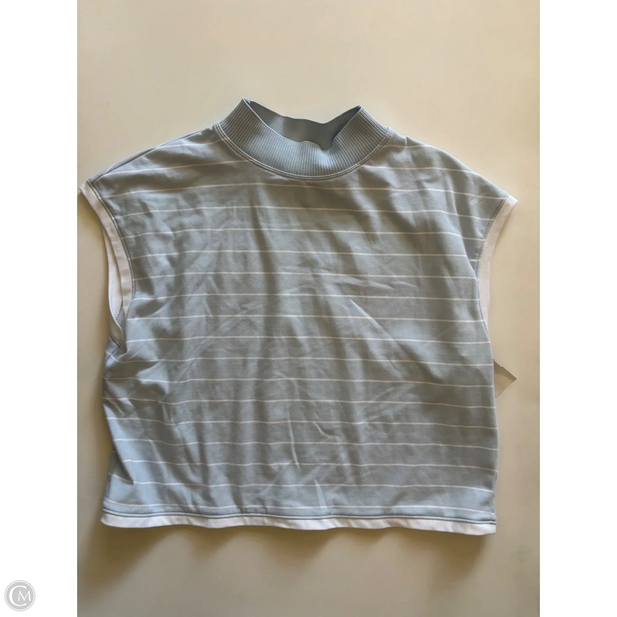 Athletic Top Short Sleeve By Calia In Striped Pattern, Size: L