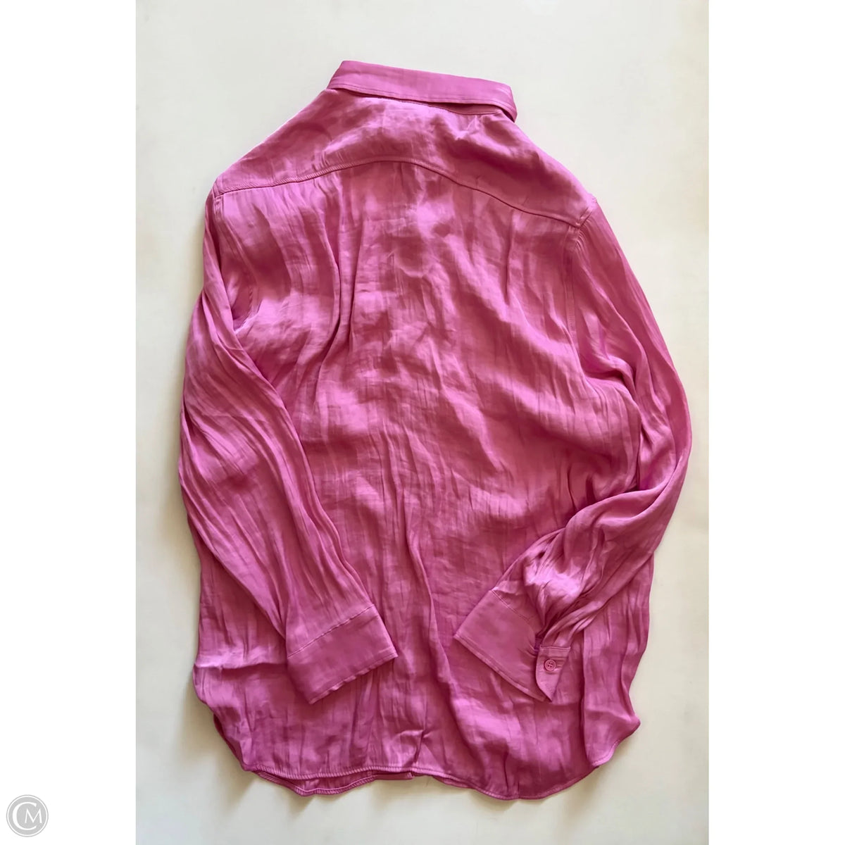 Blouse Long Sleeve By H&m In Pink, Size: M