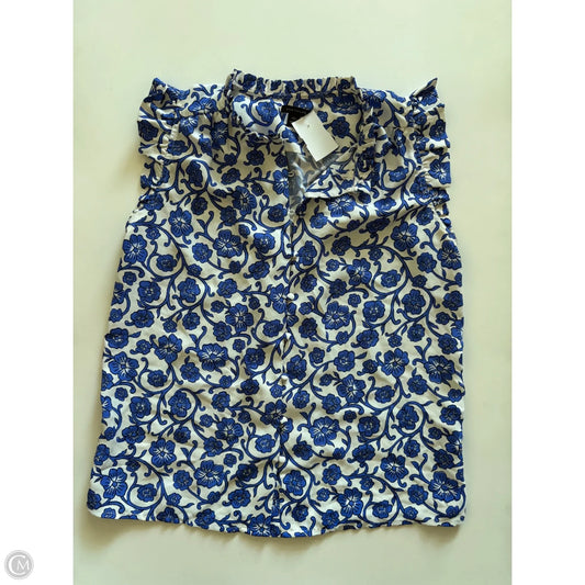 Blouse Sleeveless By Ann Taylor In Blue, Size: Xxs