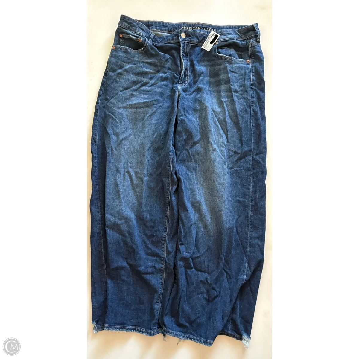 Jeans Straight By American Eagle In Blue, Size: 16