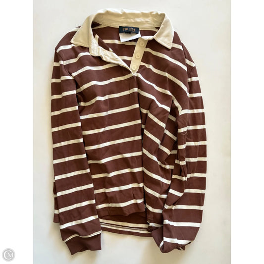 Top Long Sleeve By Truth In Striped Pattern, Size: M