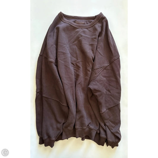 Sweatshirt Crewneck By Aerie In Brown, Size: Xl