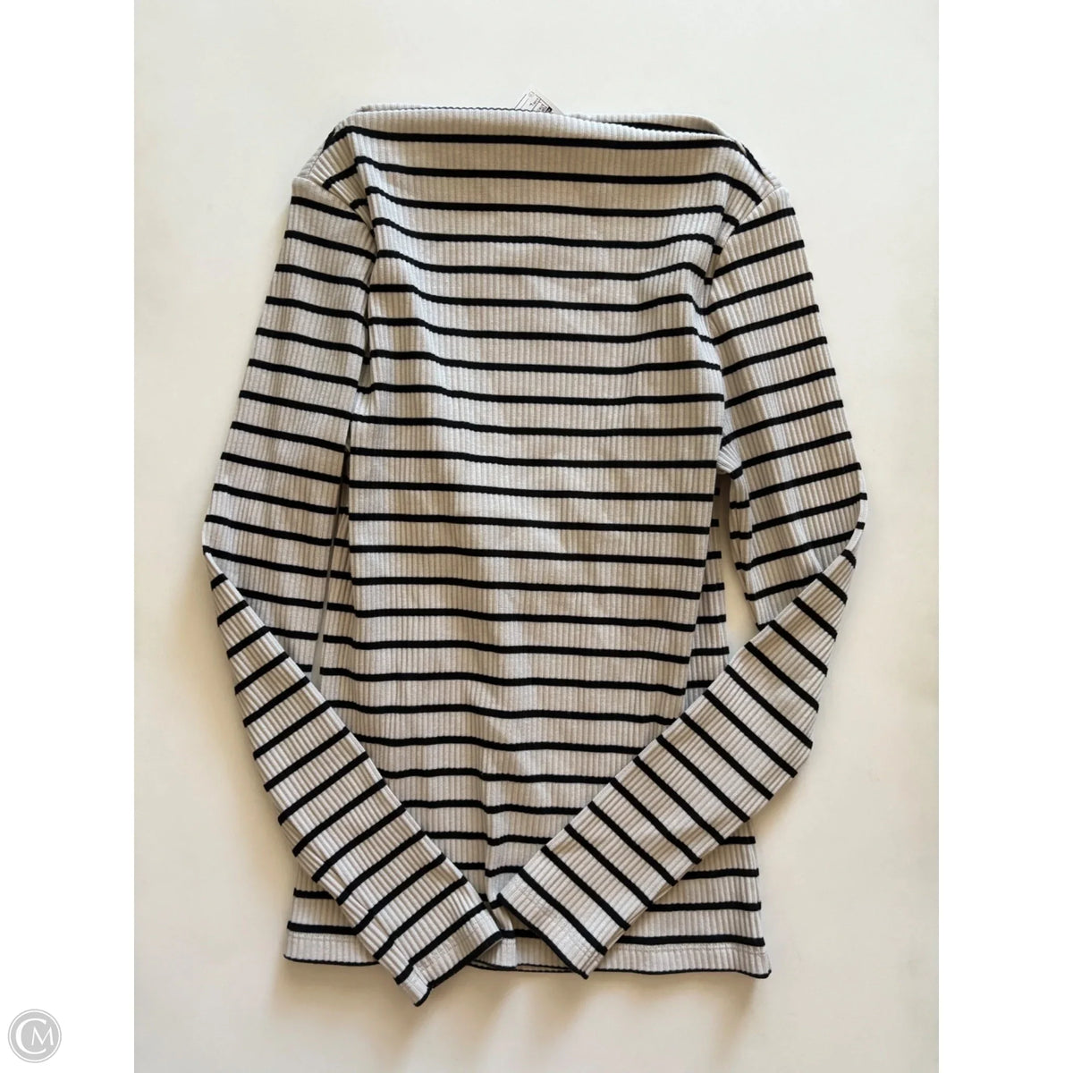Top Long Sleeve By Loft In Striped Pattern, Size: L
