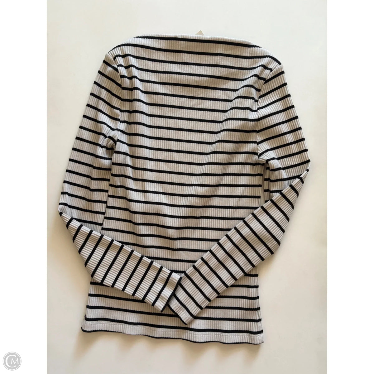 Top Long Sleeve By Loft In Striped Pattern, Size: L