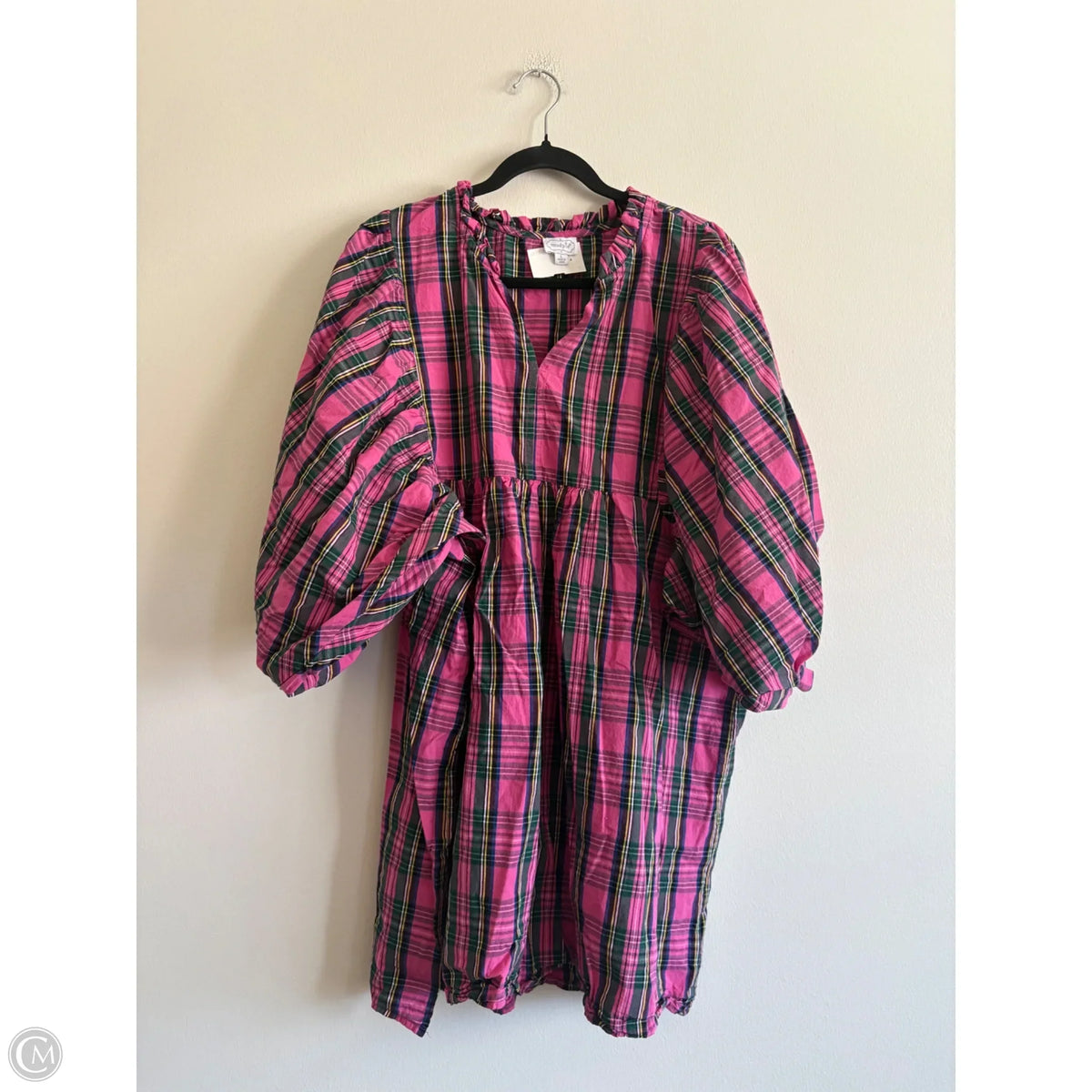 Dress Casual Midi By Mudpie In Plaid Pattern, Size: L