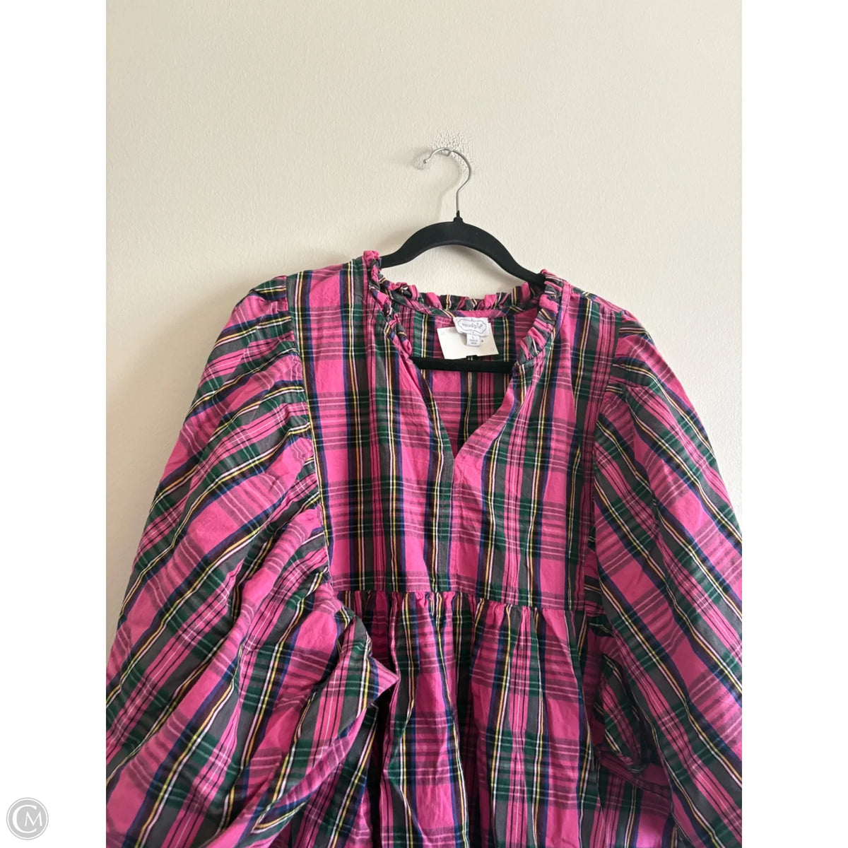 Dress Casual Midi By Mudpie In Plaid Pattern, Size: L
