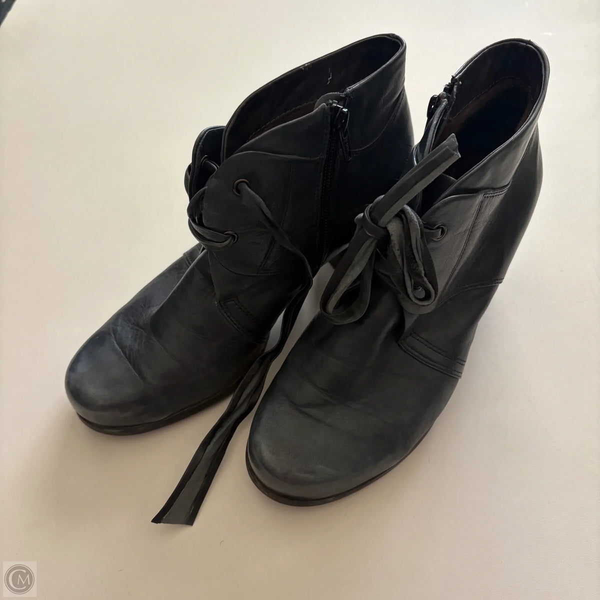 Boots Ankle Heels By Cmc In Blue, Size: 8