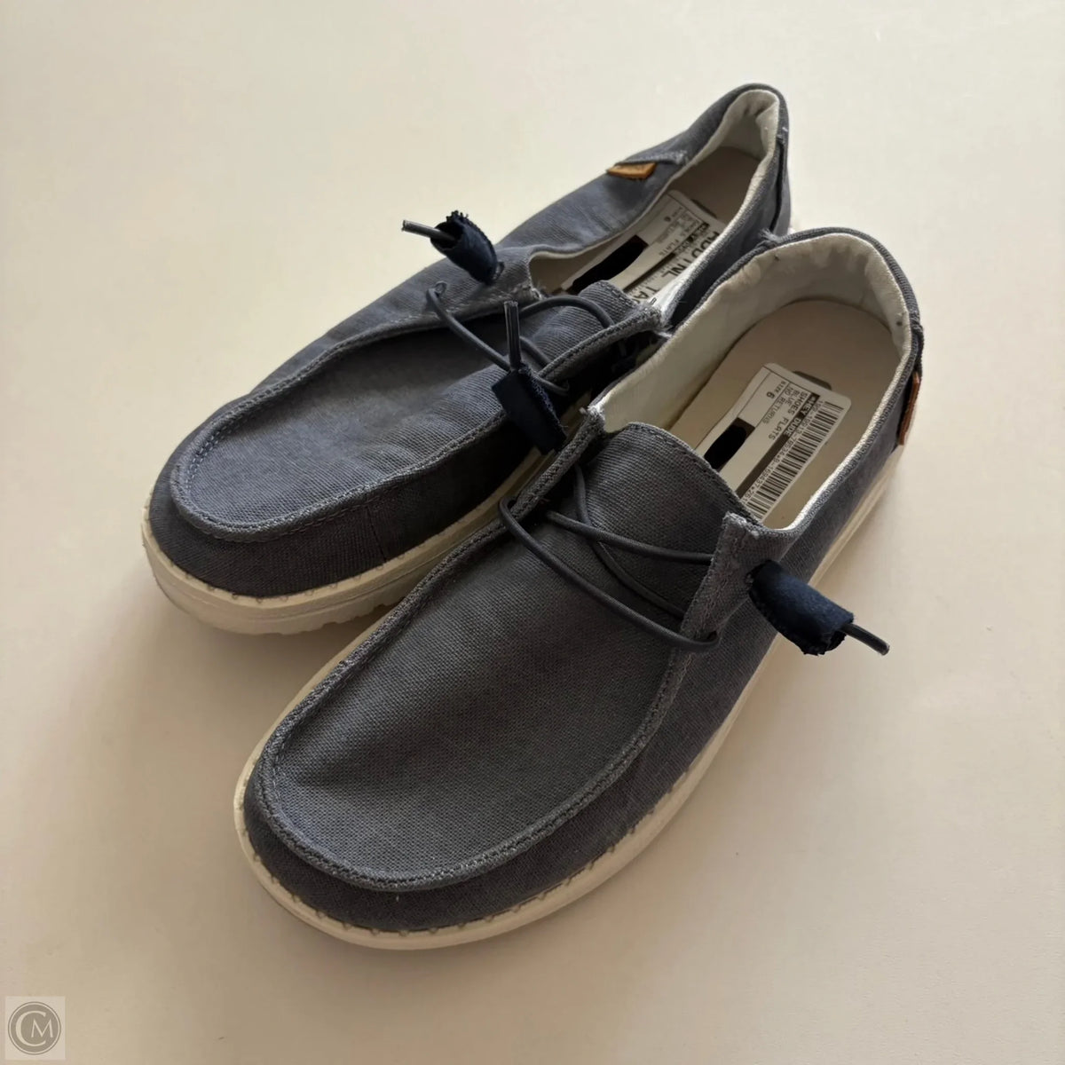 Shoes Flats By Hey Dude In Blue, Size: 6