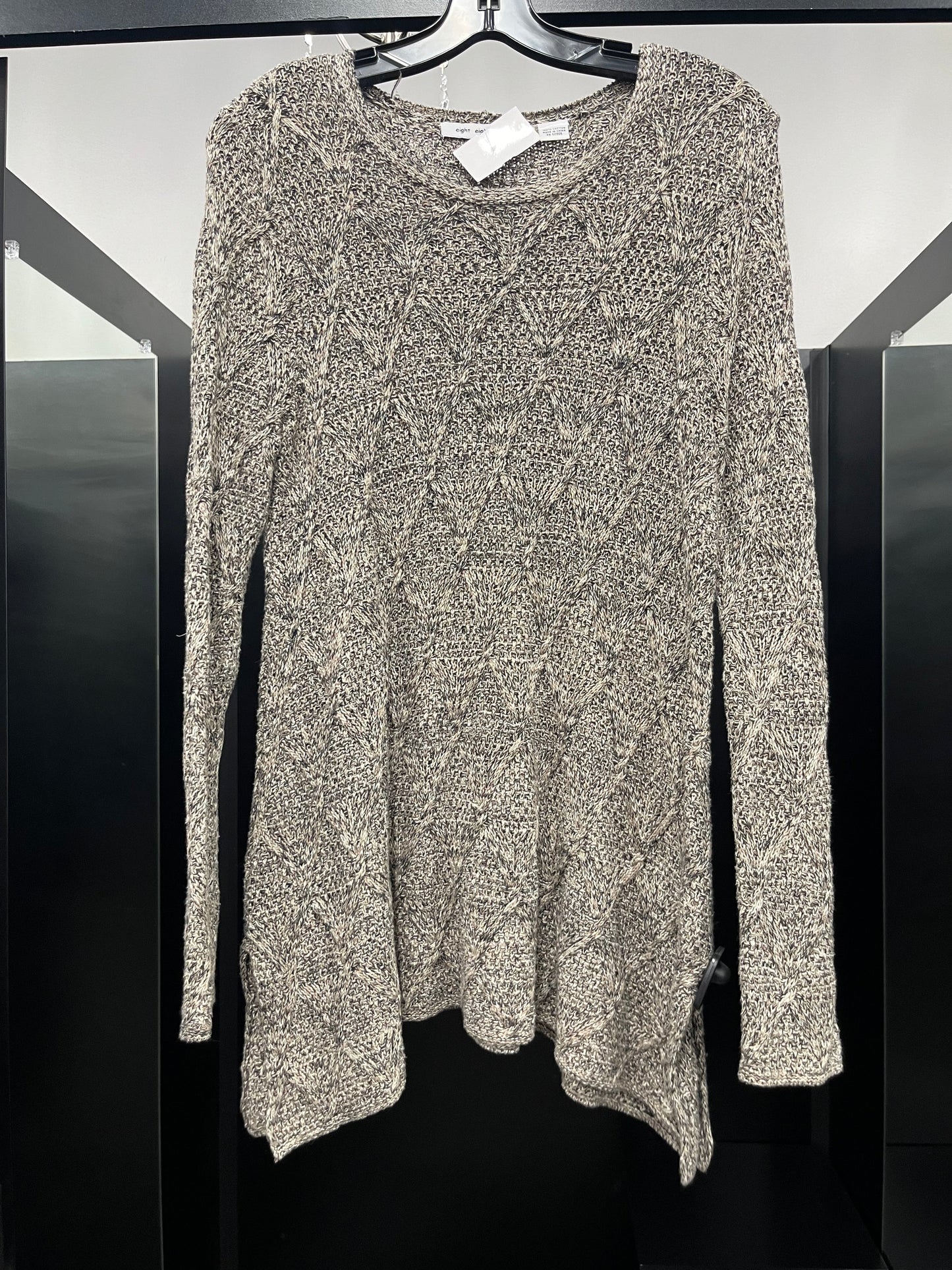 Sweater By Eight Eight Eight In Black Tan, Size: S